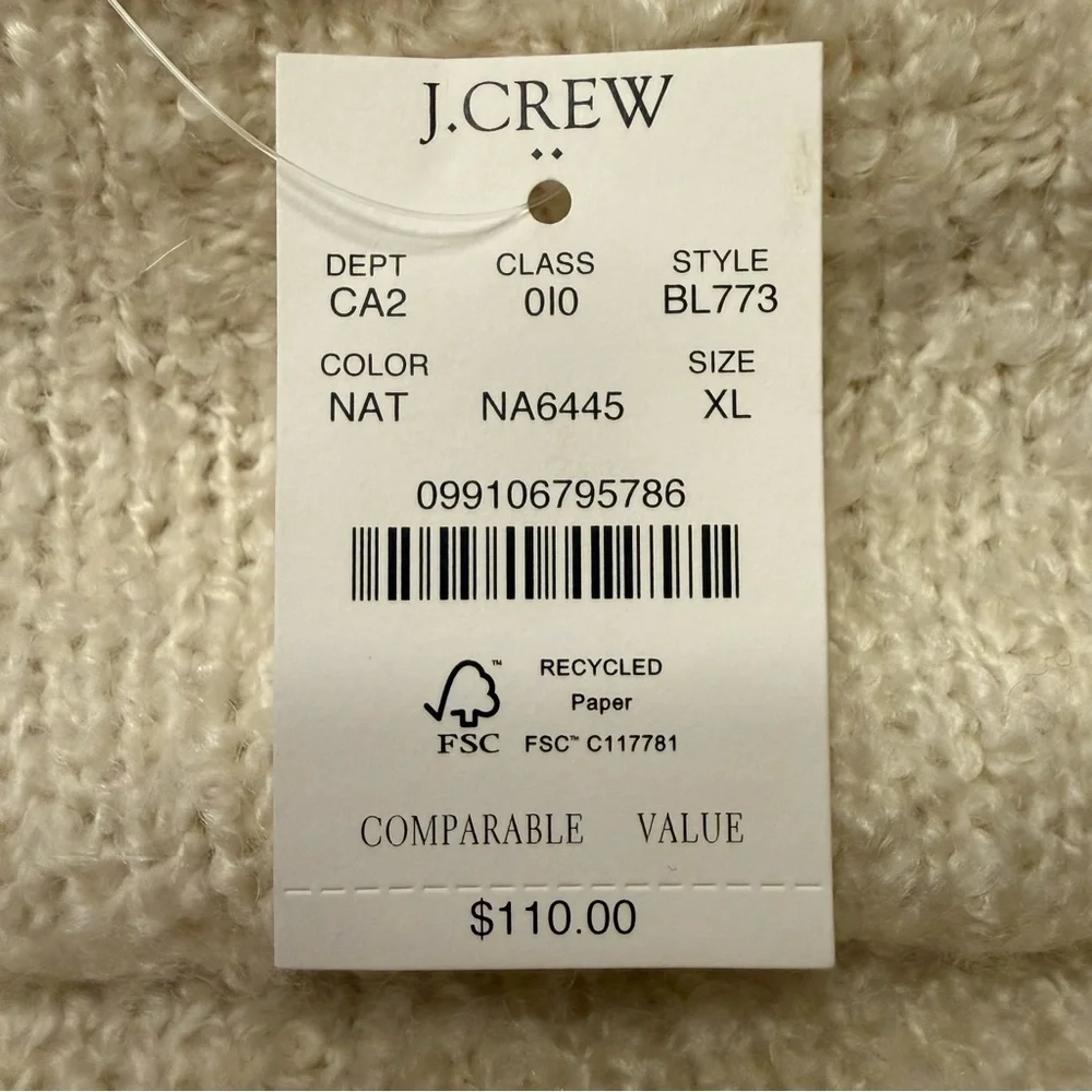 J. Crew Cozy Cream Women's Sweater - Picture 4 of 5